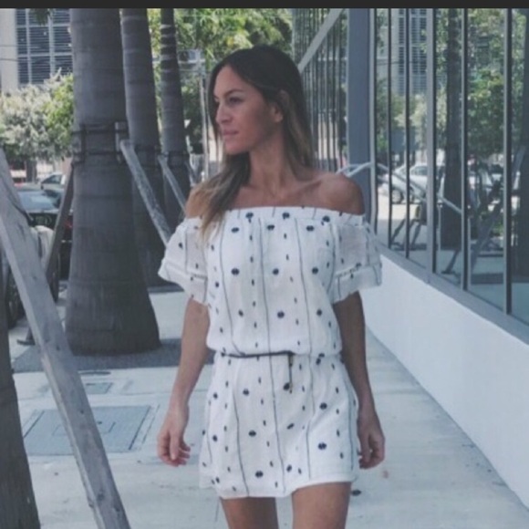 NWT REBELLION Off Shoulder Milos White Dress B - Picture 2 of 6